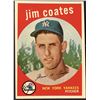 Image 1 : 1959 TOPPS WHITE BACKS JIM COATES ROOKIE CARD HIGH NUMBER
