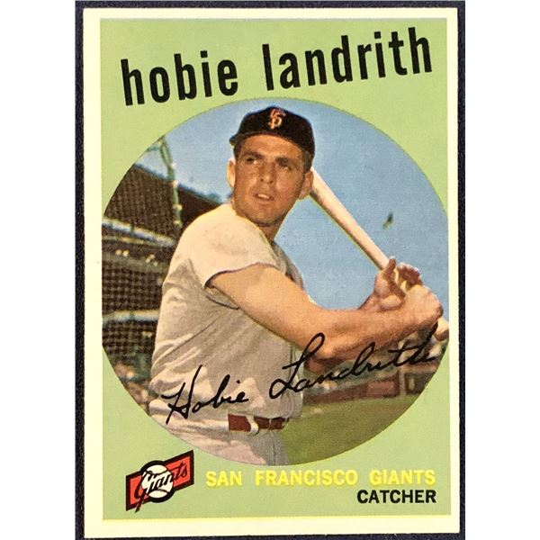 1959 TOPPS WHITE BACKS HOBIE LANDRITH