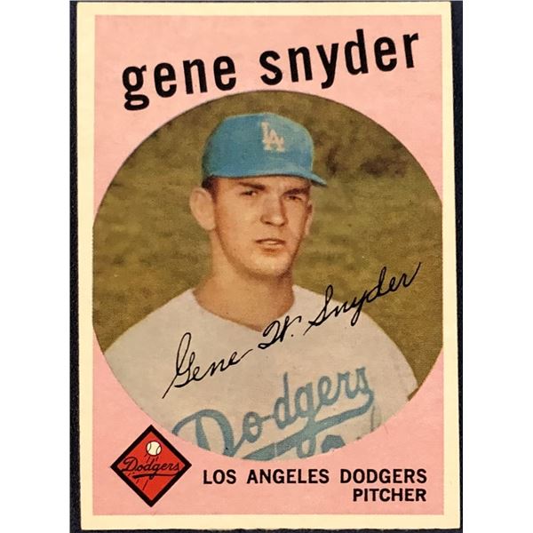 1959 TOPPS WHITE BACKS GENE SNYDER HIGH NUMBER