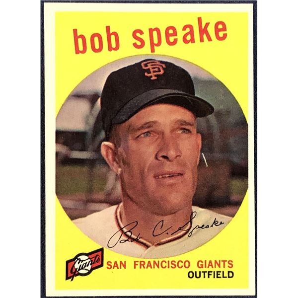 1959 TOPPS WHITE BACKS BOB SPEAKE HIGH NUMBER