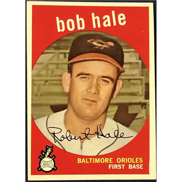 1959 TOPPS WHITE BACKS BOB HALE HIGH NUMBER