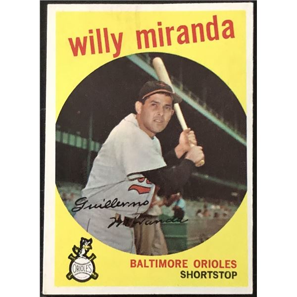 1959 TOPPS WHITE BACK WILLY MIRANDA