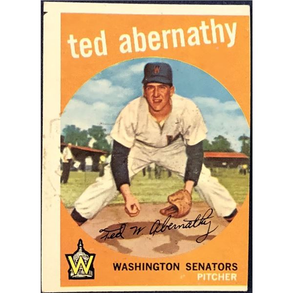 1959 TOPPS GRAY BACKS TED ABERNATHY
