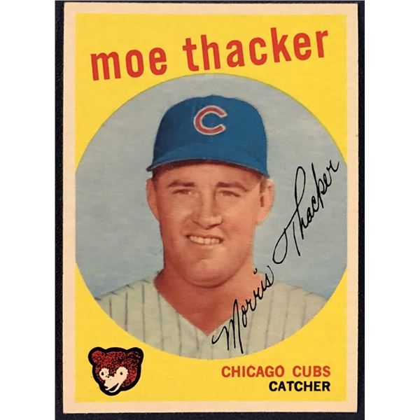 1959 TOPPS GRAY BACKS MOE THACKER ROOKIE CARD
