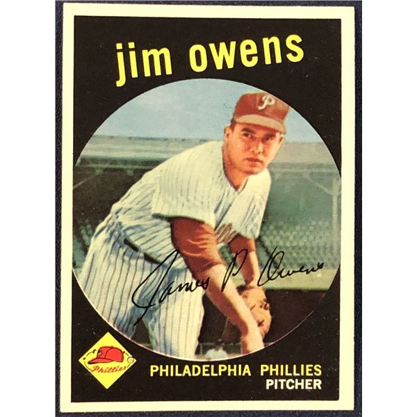 1959 TOPPS GRAY BACKS JIM OWENS