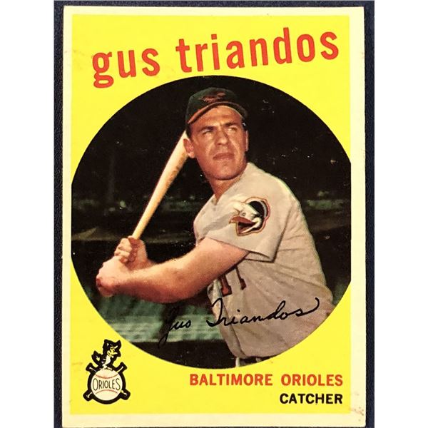 1959 TOPPS GRAY BACKS GUS TRIANDOS
