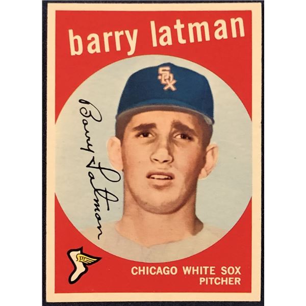 1959 TOPPS GRAY BACKS BARRY LATMAN ROOKIE CARD