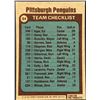 Image 2 : 1977-78 TOPPS NHL PITTSBURGH PENGUINS