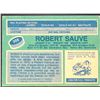 Image 2 : 1976-77 NHL O-PEE-CHEE BOB SAUVE ROOKIE CARD