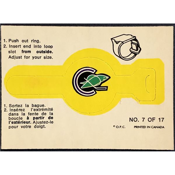 1973-74 O-PEE-CHEE INSERT RING - CALIFORNIA GOLDEN SEALS