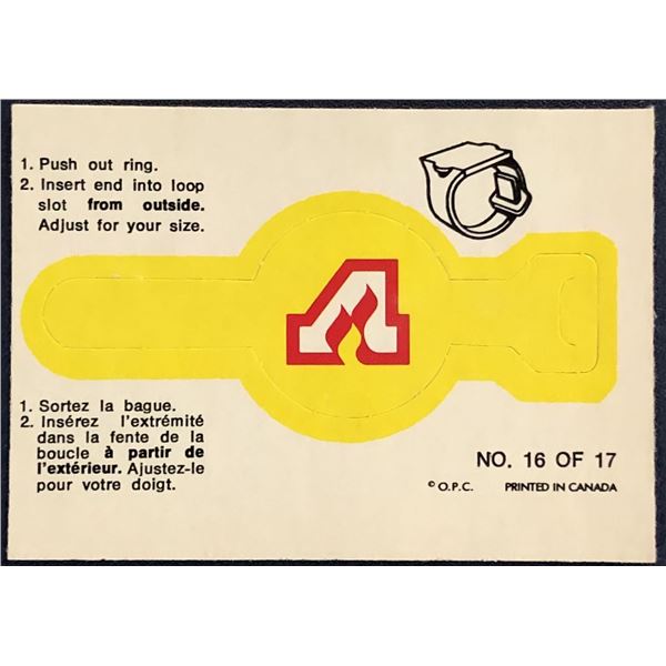 1973-74 O-PEE-CHEE INSERT RING - ATLANTA FLAMES