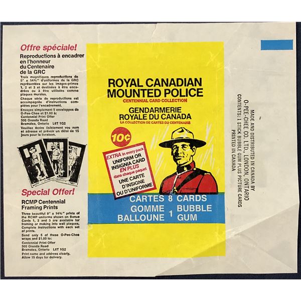 1973 O-PEE-CHEE RCMP WRAPPER
