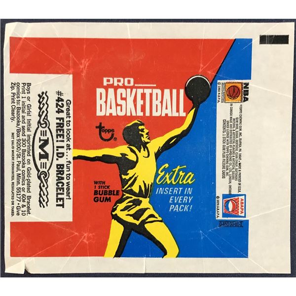 1971-72 TOPPS NBA WRAPPER