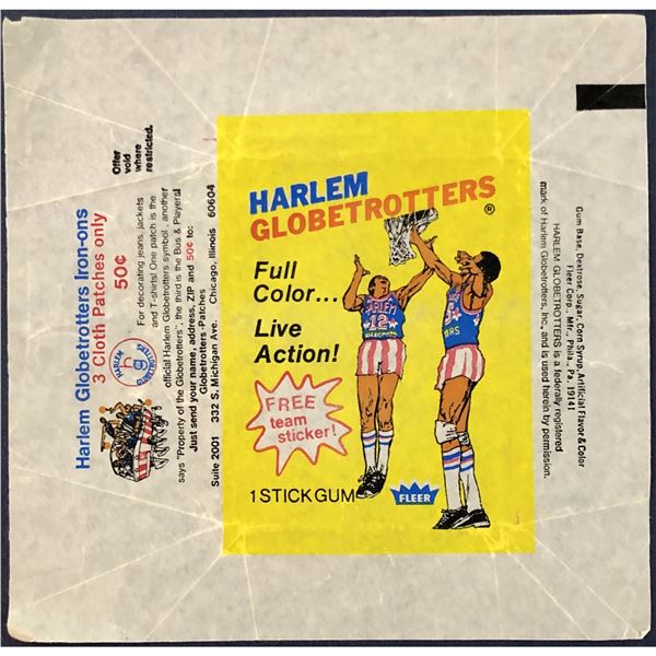 1971-72 FLEER HARLEM GLOBETROTTERS WRAPPER