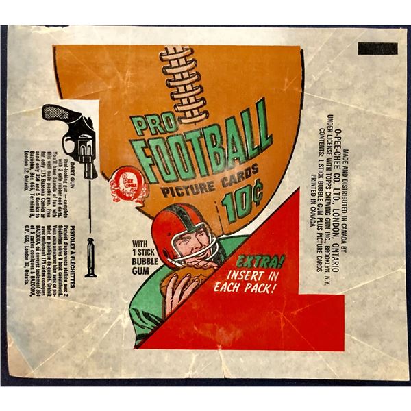 1970 O-PEE-CHEE CFL FOOTBALL WRAPPER