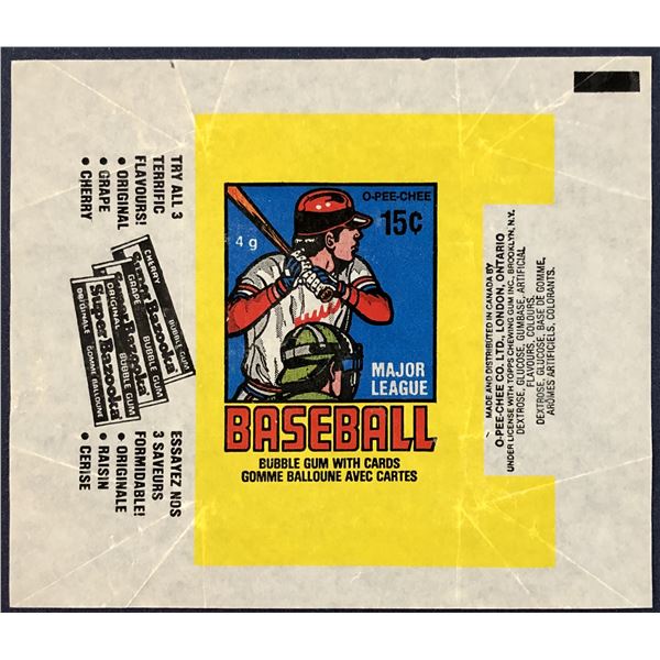 1979 O-PEE-CHEE BASEBALL WRAPPER