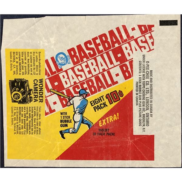 1970 O-PEE-CHEE BASEBALL WRAPPER