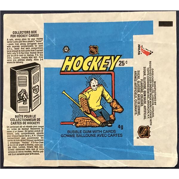 1982-83 O-PEE-CHEE NHL HOCKEY WRAPPER