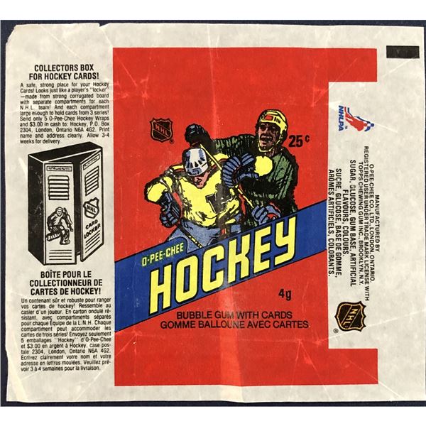 1981-82 O-PEE-CHEE NHL HOCKEY WRAPPER