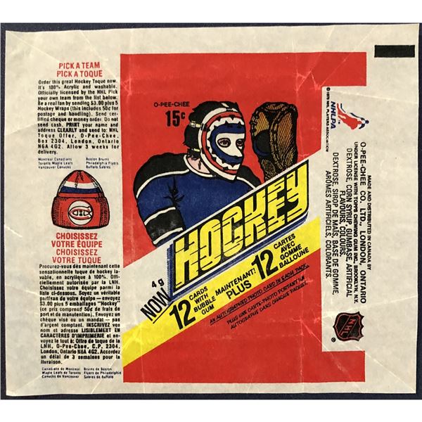 1977-78 O-PEE-CHEE NHL HOCKEY WRAPPER