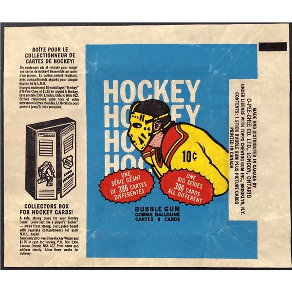 1974-75 O-PEE-CHEE NHL HOCKEY WRAPPER