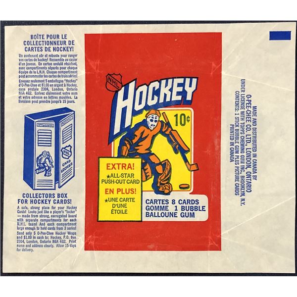 1972-73 O-PEE-CHEE NHL HOCKEY WRAPPER