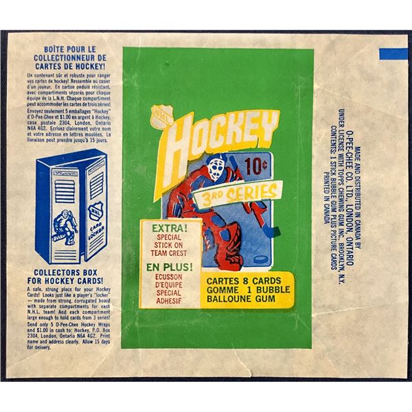 1972-73 O-PEE-CHEE NHL HOCKEY 3rd SERIES WRAPPER