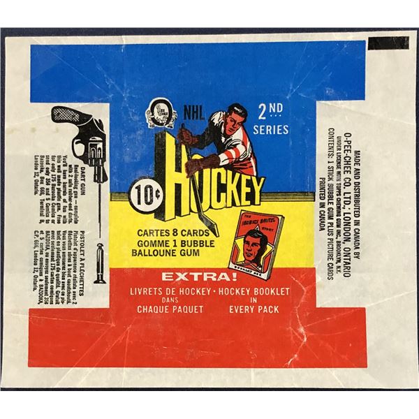 1971-72 O-PEE-CHEE NHL HOCKEY 2nd SERIES WRAPPER