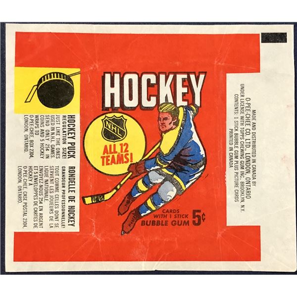 1968-69 O-PEE-CHEE NHL HOCKEY WRAPPER