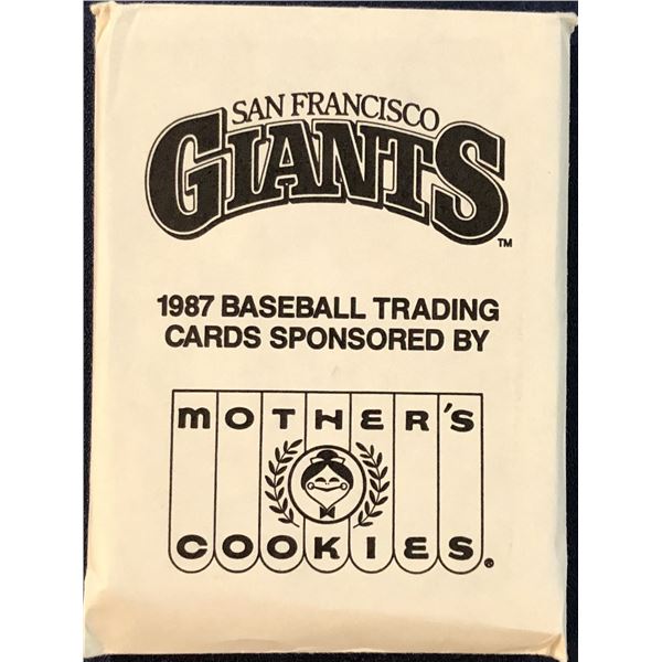 1987 MOTHER'S COOKIES SAN FRANCISCO GIANTS SET
