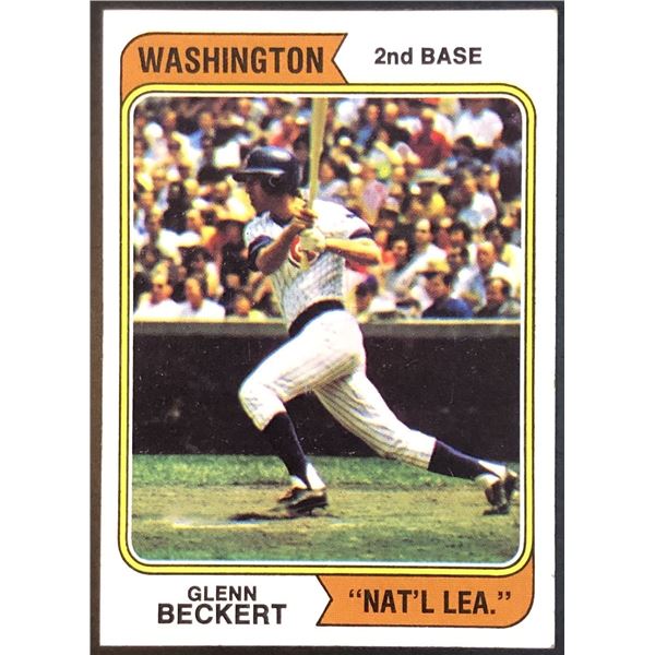 1974 TOPPS GLENN BECKERT (WASHINGTON VARIATION)
