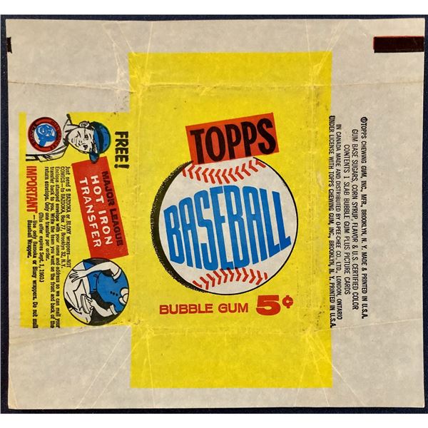 1960 TOPPS BASEBALL WRAPPER
