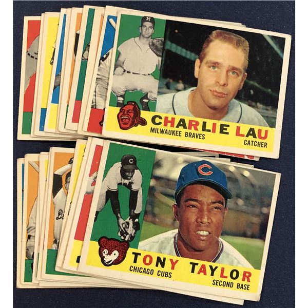 1960 TOPPS BASEBALL GRAY BACKS COLLECTION - 20 CARDS