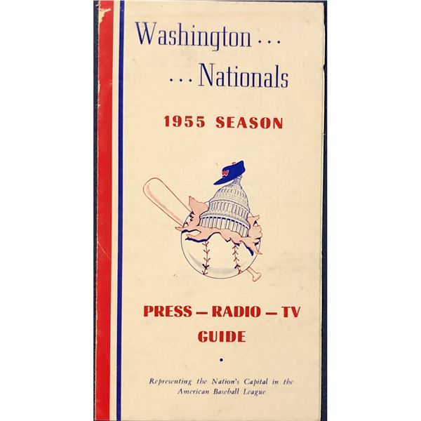 1955 WASHINGTON NATIONALS PRESS GUIDE