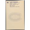 Image 2 : 1981-82 MONTREAL CANADIENS POST CARDS - LARRY ROBINSON (HOF)