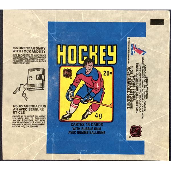 1979-80 O-PEE-CHEE NHL HOCKEY WRAPPER - WAYNE GRETZKY ROOKIE YEAR