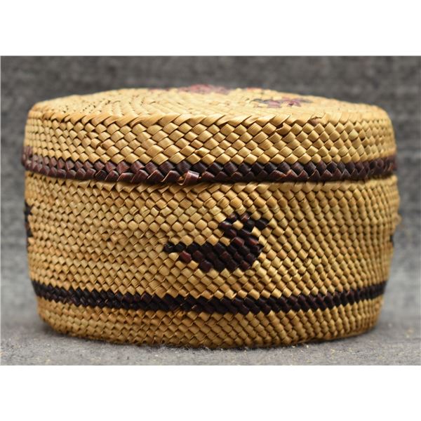 NOOTKA/MAKAH LIDDED BASKET