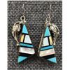 Image 3 : THREE PAIR NAVAJO EARRINGS