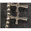 Image 9 : STERLING SILVER CROSS AND BEAD NECKLACE WITH NAJA