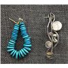 Image 3 : SILVER PIN AND TURQUOISE BEADS