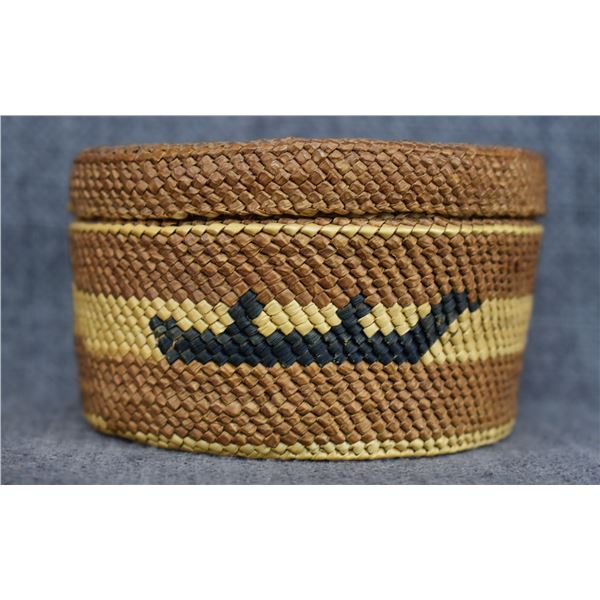 NOOTKA/ MAKAH LIDDED BASKET