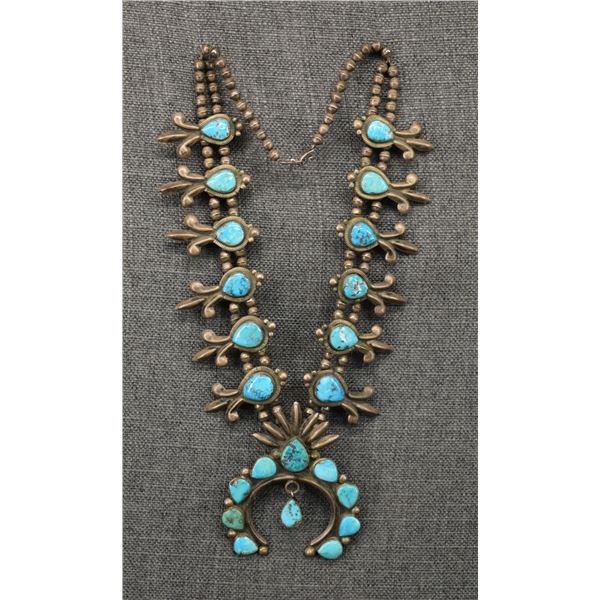 NAVAJO SQUASH BLOSSOM NECKLACE