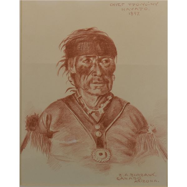 WESTERN CONTE CRAYON PICTURE ( ELBRIDGE AYER BURBANK)