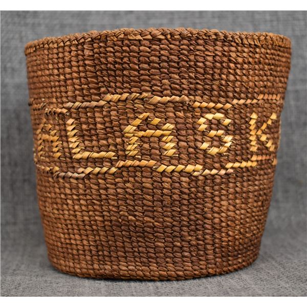 TSIMSHIAN BASKETRY CYLINDER