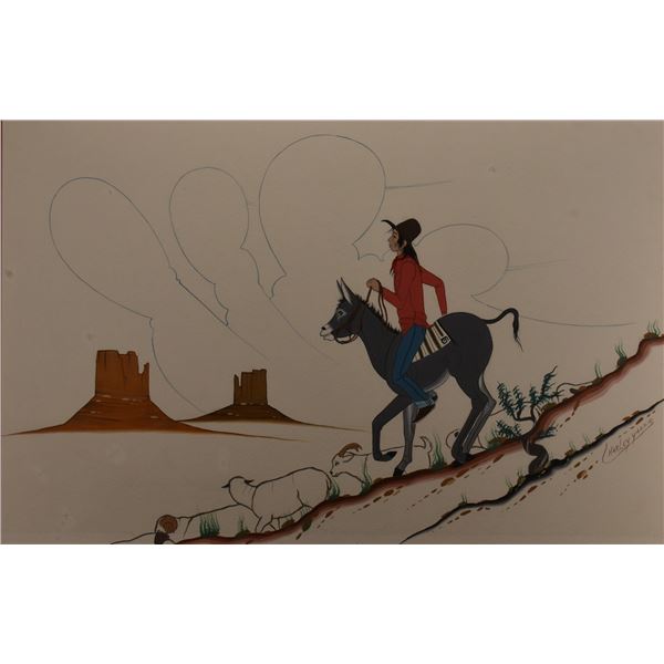 NAVAJO PAINTING (CHARLEY YAZZIE)