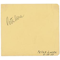 Casablanca: Peter Lorre