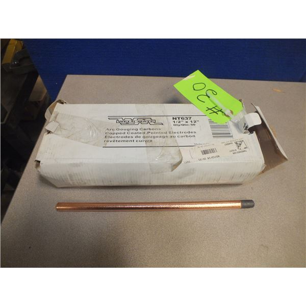 1 Box Of 1/2" x 12" Gouging Rods
