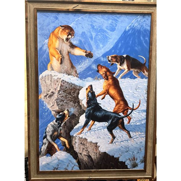 Print by Tom Mansanarez. “Defiance”. This piece was donated by Tom himself.