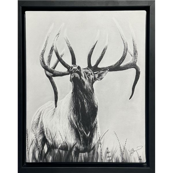 13x17 Original charcoal painting by Elena Johnson.