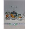 Image 1 : Winnie-the-Pooh Glass Pitcher & Cups